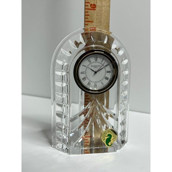 New Waterford Crystal Overture Small Clock In Box - Picture 5 of 5